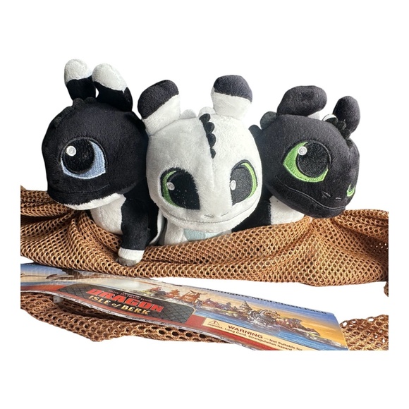 Universal Epic Universe How to Train Your Dragon Nightlights Mini Plush 3 Pack - Picture 3 of 3